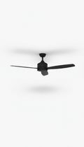 Matte black ceiling fan with remote control