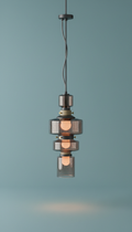 Modular Smoked Glass Pendant Light