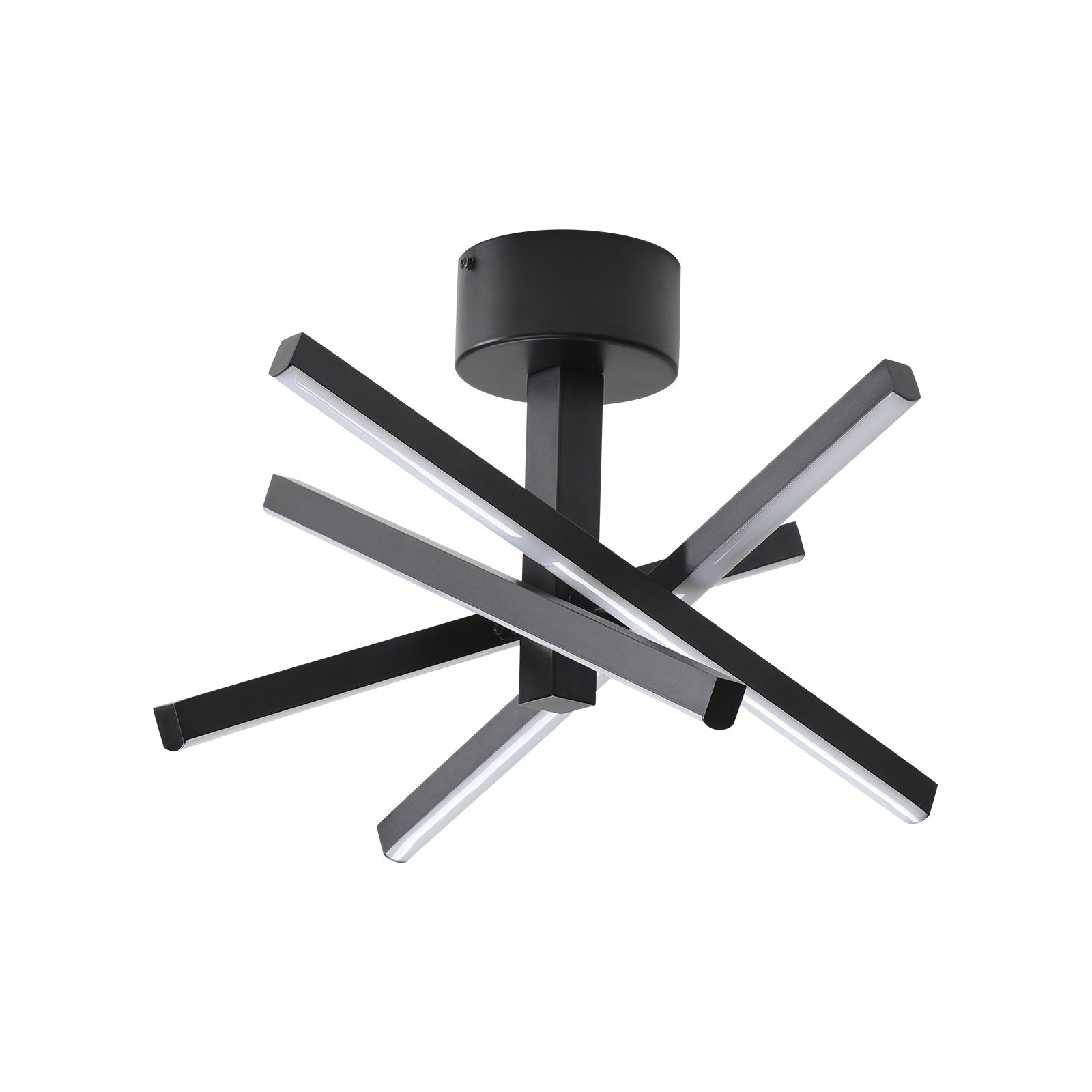 12 in. Modern LED Ceiling Light, Geometric Starburst Design