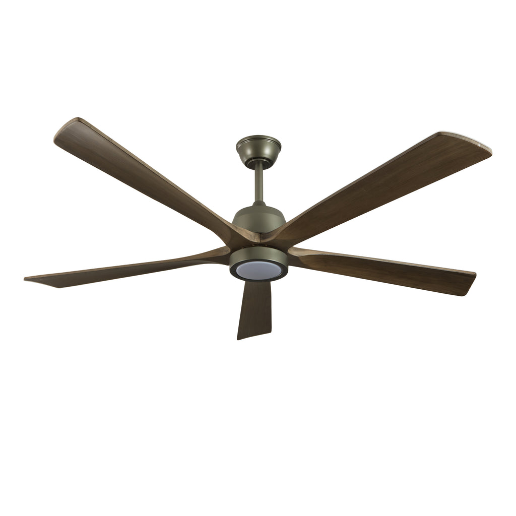 60" Modern Wood Ceiling Fan with Light and Remote Control
