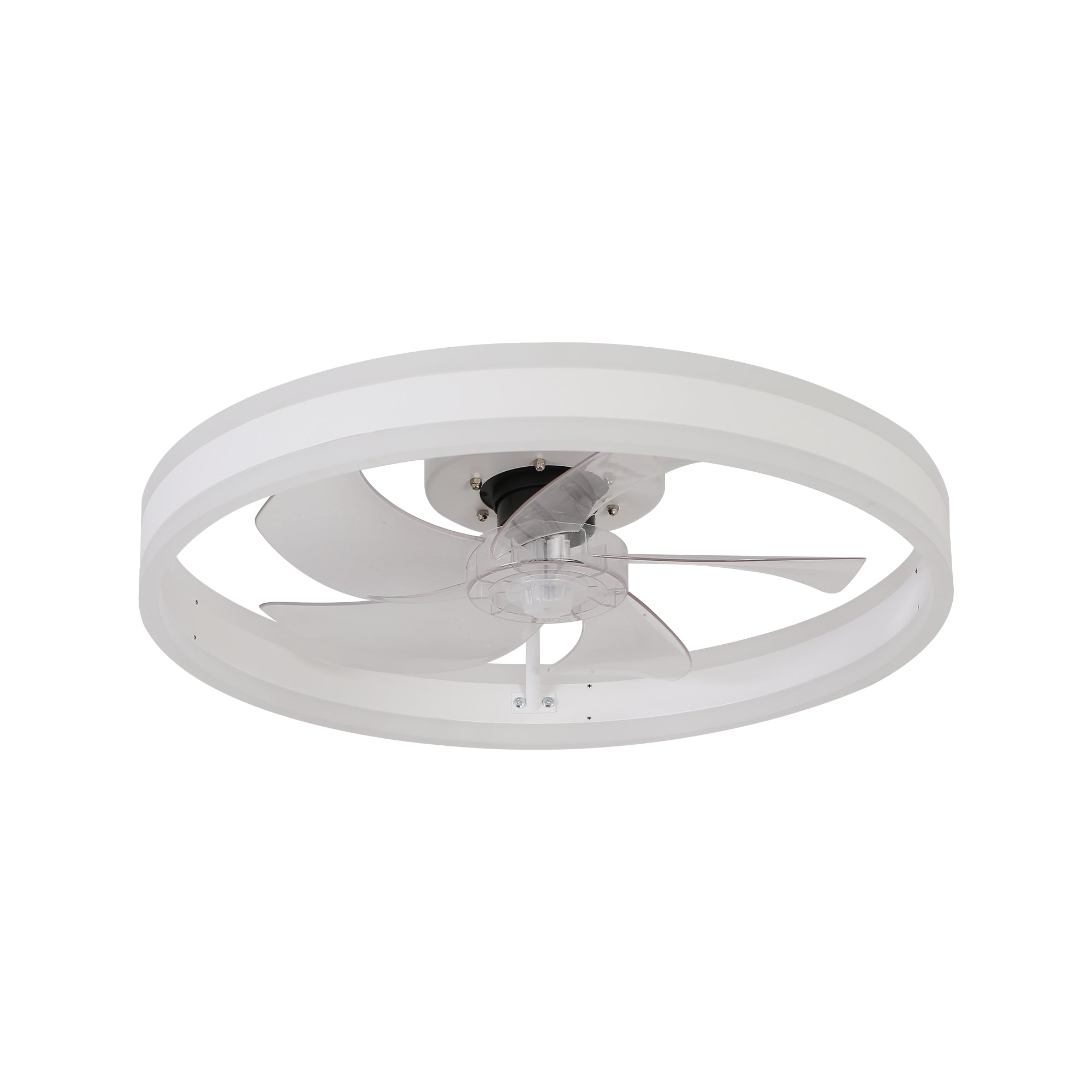 Round Ceiling Fan with Lights Dimmable LED